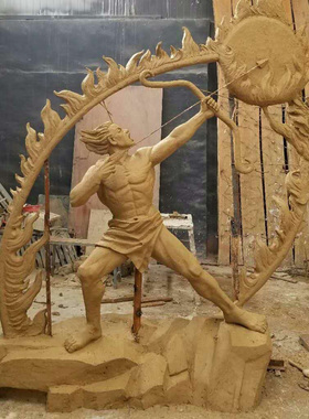 古代神话故事人物雕塑户外