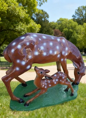 玻璃钢小鹿户外装饰摆件
