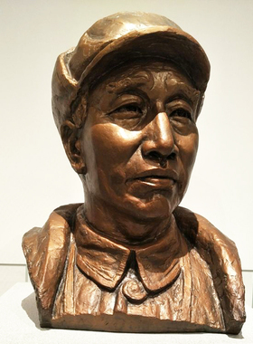 毛泽东人物胸像文化玻璃钢仿铜