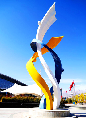 不锈钢异型雕塑园林景观校园广场镜面镂空户外大型金属建筑造型