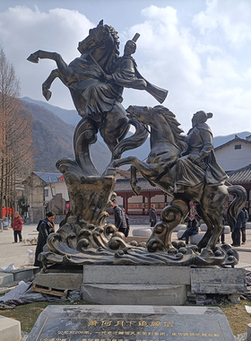 萧何月历史文化人物玻璃钢仿铜