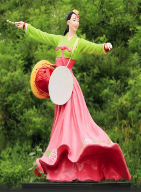 园林景区广场装饰少数民族玻璃钢