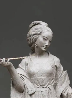 历史文化名人晋代书法家卫夫人雕像玻璃钢仿铜人物雕塑校园摆件