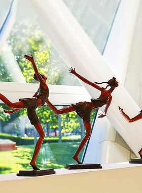 芭蕾舞蹈艺术玻璃钢仿铜户外抽象