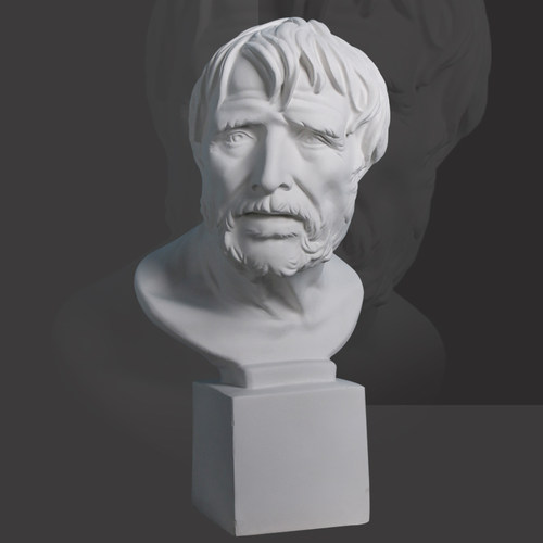 海盗石膏像塞内卡阿里斯多芬石膏头像H50CM美术石膏教具素描大号人物模型人像静物雕塑装饰摆件雕像 - 图1