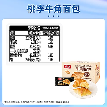 桃李迷你牛角包整箱早餐下午茶零食[6元优惠券]-寻折猪