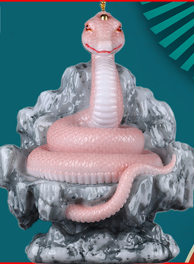 灵蛇蟒蛇柳常摆件神像装饰摆件