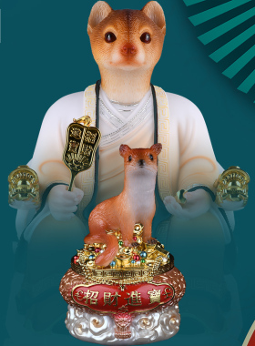 狐胡黄白柳灰聚宝盆五家动物头