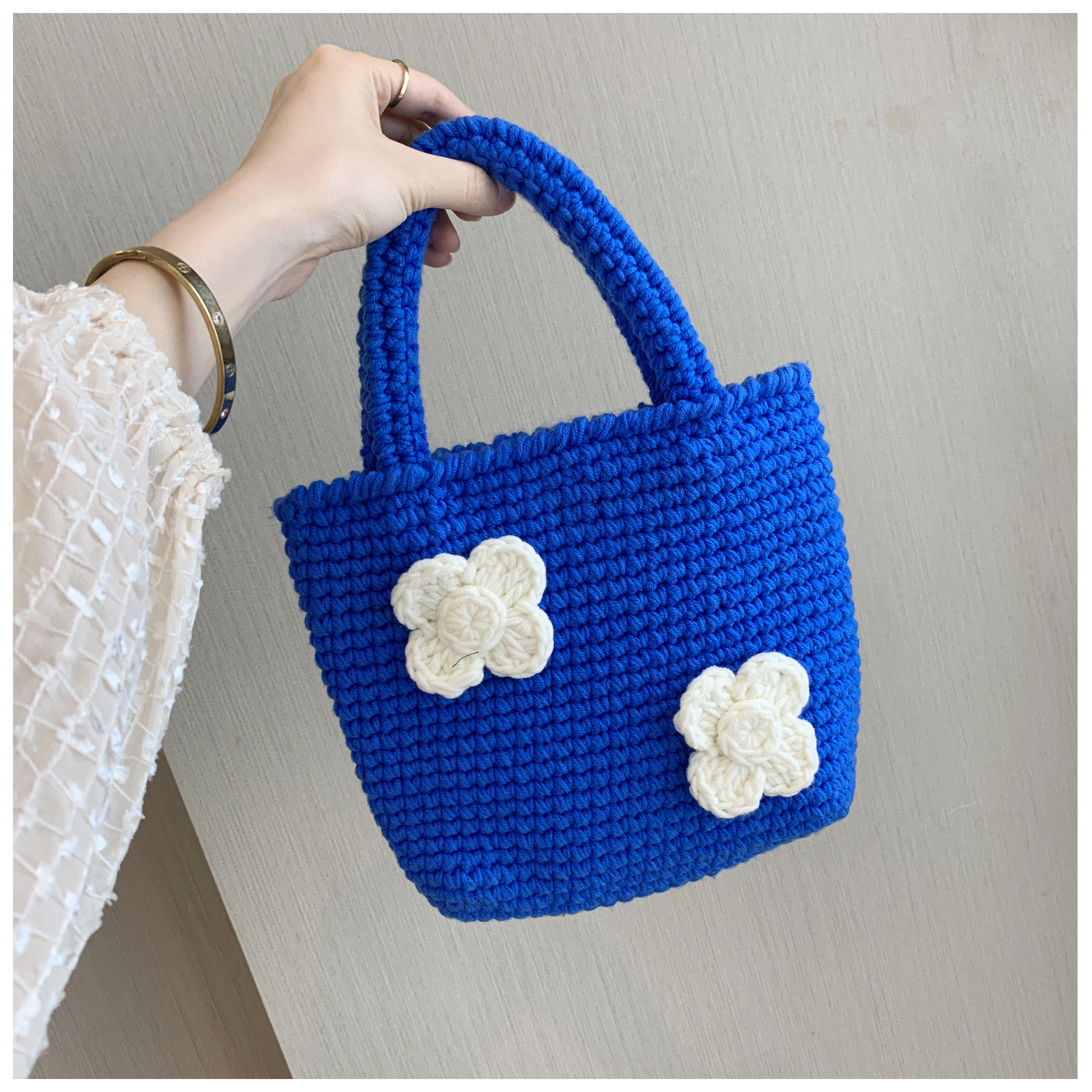 手工编织包包毛线钩针diy材料包送闺蜜女友礼物自制手提花朵包女,淘宝优惠券,粉丝福利购,淘宝优惠卷