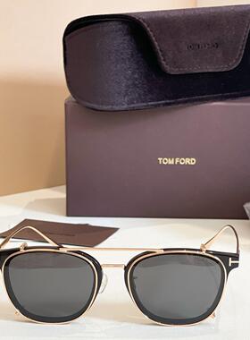TOMFORD汤姆福特TF5570 K方形墨镜太阳眼镜黑色金色眼镜墨镜片