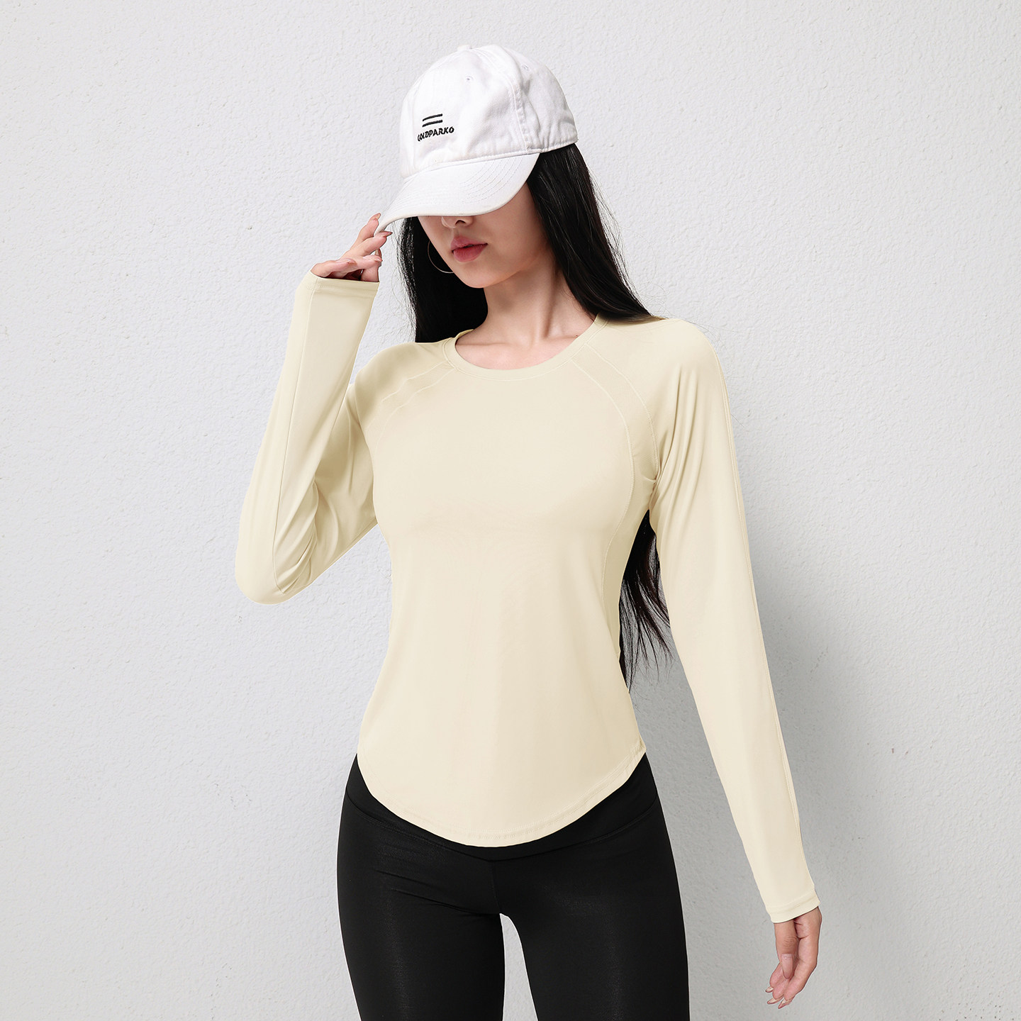 宽松速干运动上衣女长袖T恤瑜伽服透气跑步健身服显瘦春秋健身服,淘宝优惠券,粉丝福利购,淘宝优惠卷