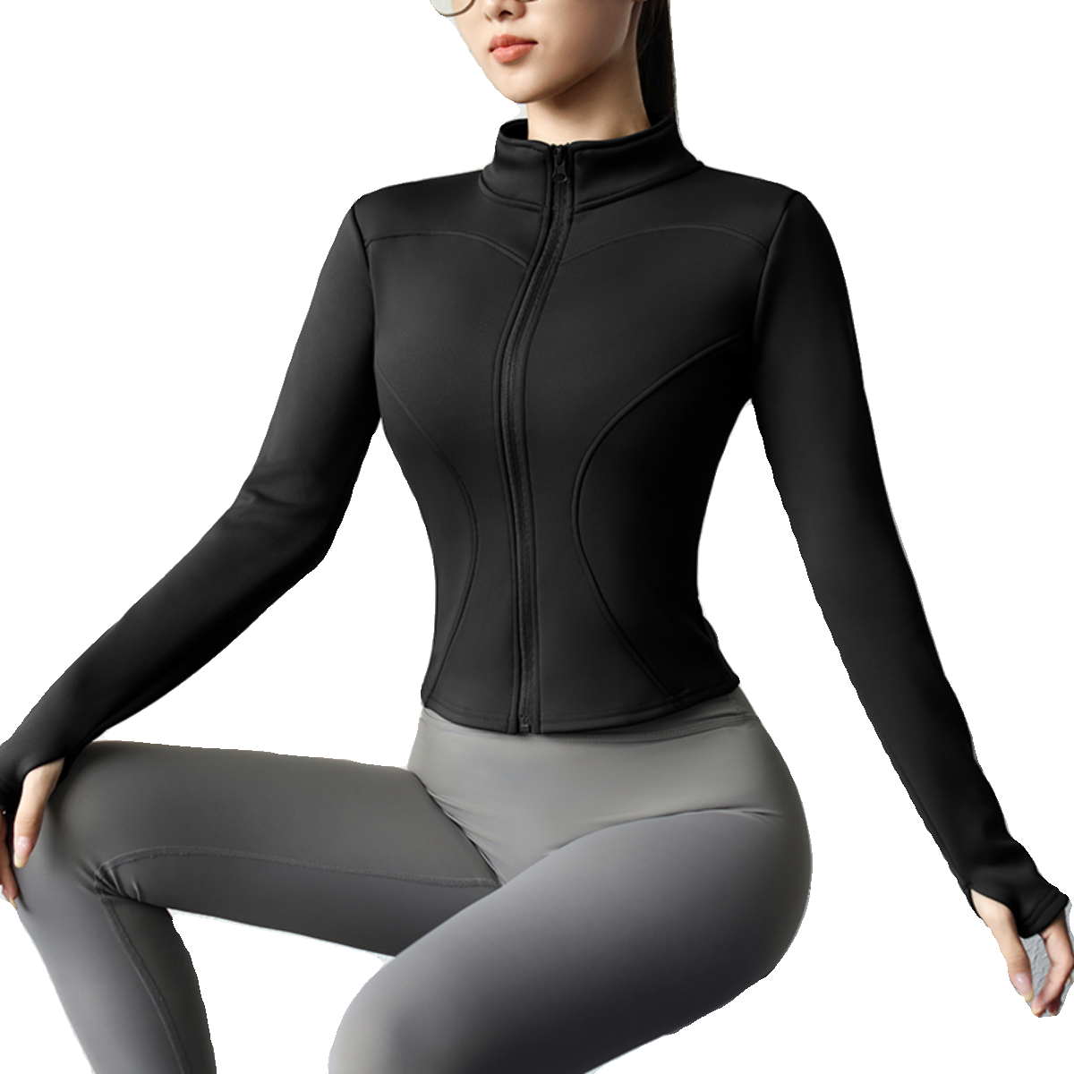 九麦一品运动外套加绒加厚夹克拉链跑步健身服女秋冬款长袖瑜伽服,淘宝优惠券,粉丝福利购,淘宝优惠卷