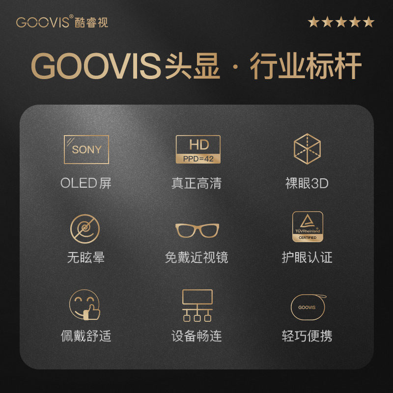 【4k无颗粒】goovis酷睿视眼镜一体机 goovis酷睿视智能眼镜/VR设备