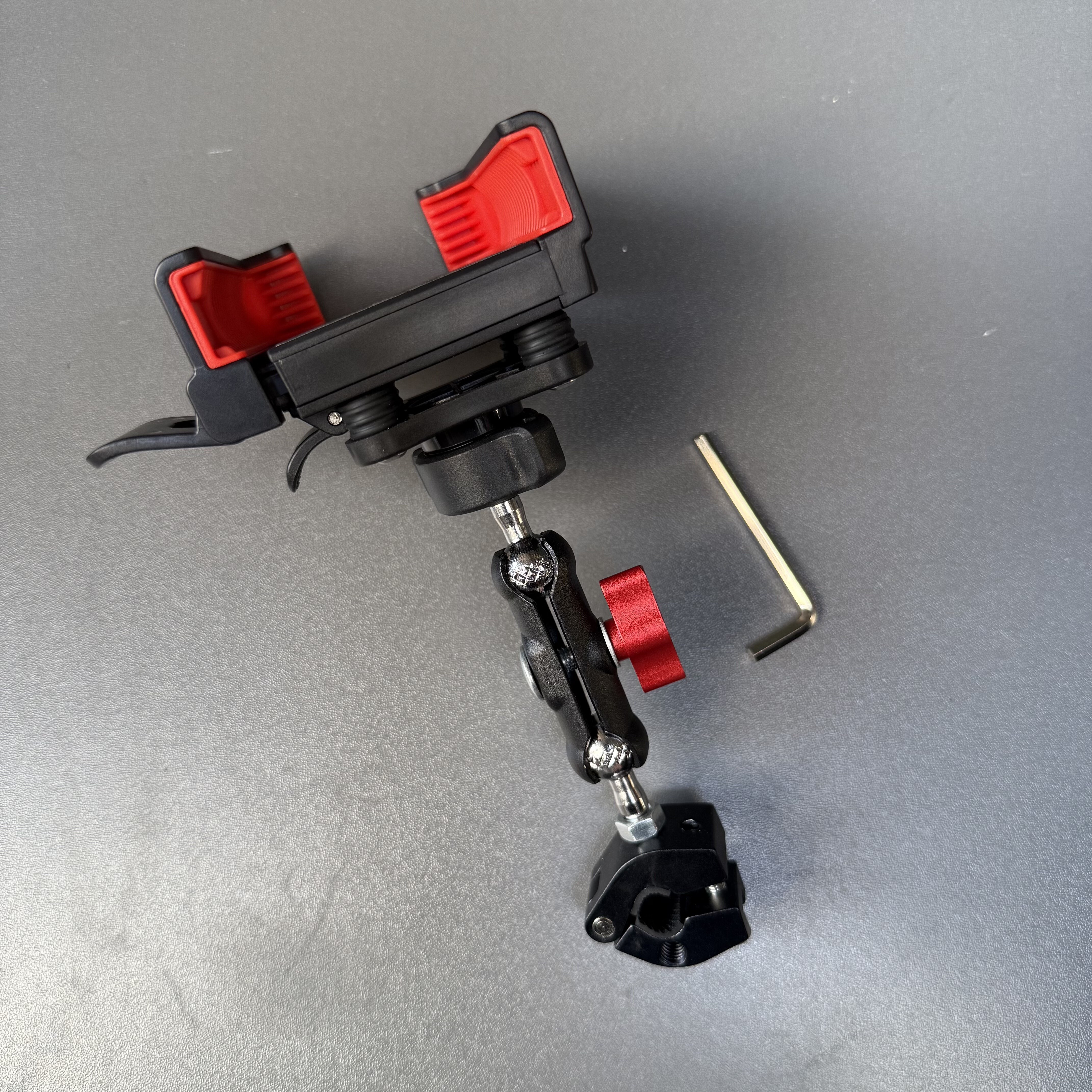 电动车免拆后视镜手机支架铝合金固定夹360豌豆荚减震手机夹快拆 - 图3