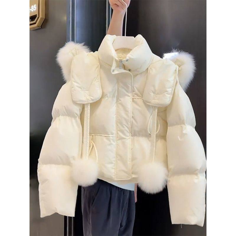 今年流行冬季小香风韩系短款羽绒棉服小个子加厚毛领连帽外套女,淘宝优惠券,粉丝福利购,淘宝优惠卷