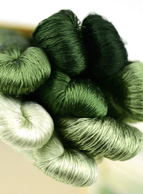 45号【碧叶春潺】免劈无捻蚕丝线