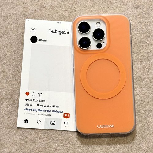 磁吸支架适用小米15/13U立体橙子水果袋K80+手机壳红米Turbo3国际版k70/60/note12t/civi4pro软套poco女款50e - 图1