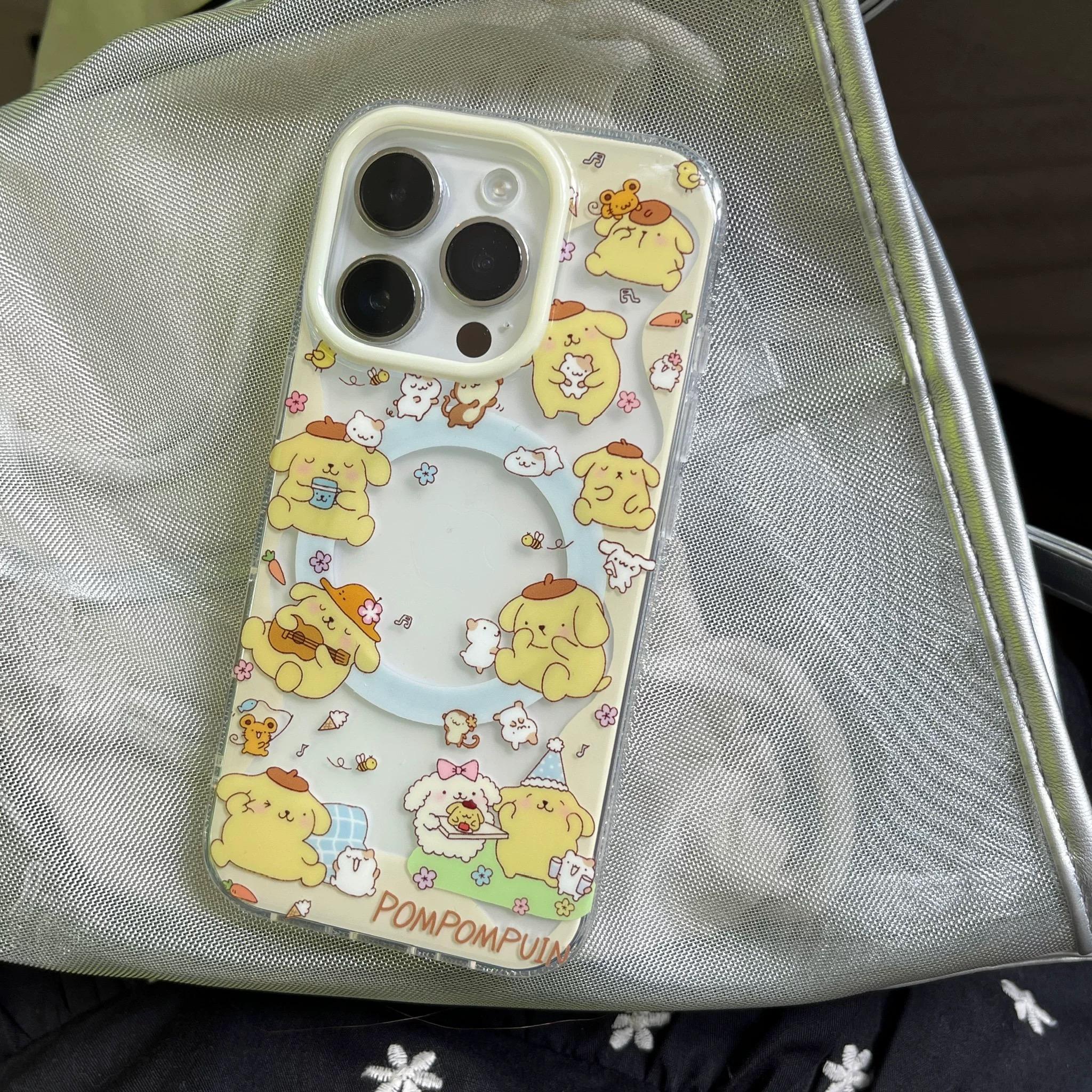 磁吸支架适用小米15/13U透明休闲布丁狗新K80+手机壳红米Turbo3国际版k70/60/note12t/civi4pro软套poco女50e - 图2