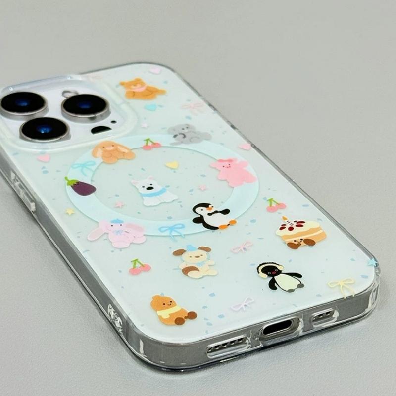磁吸支架适用小米15/13U可爱jellycat狗狗K80+手机壳红米Turbo3国际版k70/60/note12t/civi4pro软套poco女50e - 图3