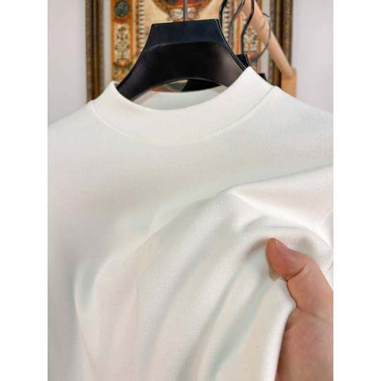 时尚秋冬长袖T恤打底衫男士高领双面绒纯色保暖加厚内搭上1217h