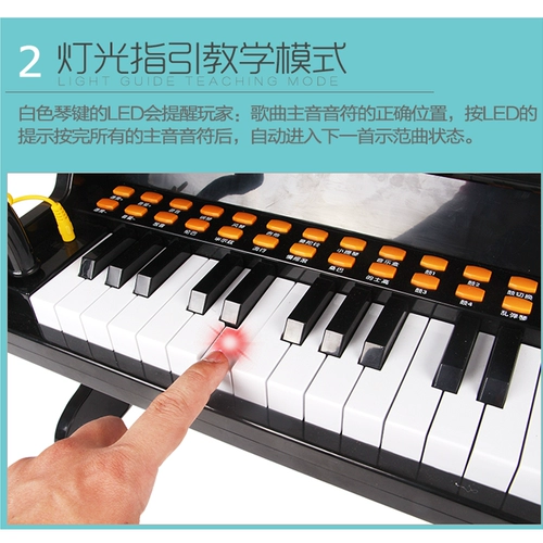 Пианино, музыкальный синтезатор, игрушка для начинающих, микрофон, 3-6 лет