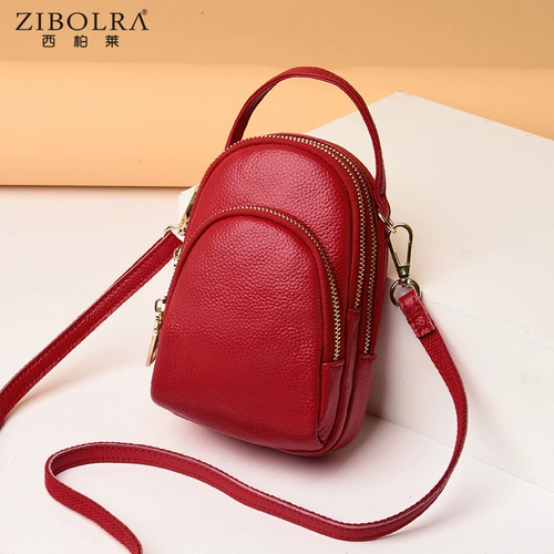 Кожаная маленькая небольшая сумка, сумка для телефона, сумка через плечо для выхода на улицу, из натуральной кожи