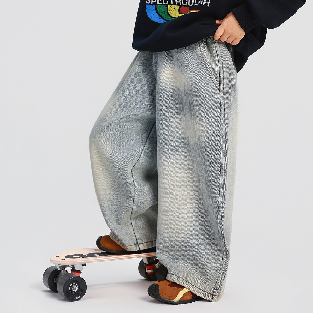 男童加绒牛仔裤2025冬装新款儿童男孩秋冬加厚一体绒保暖长裤子,淘宝优惠券,粉丝福利购,淘宝优惠卷