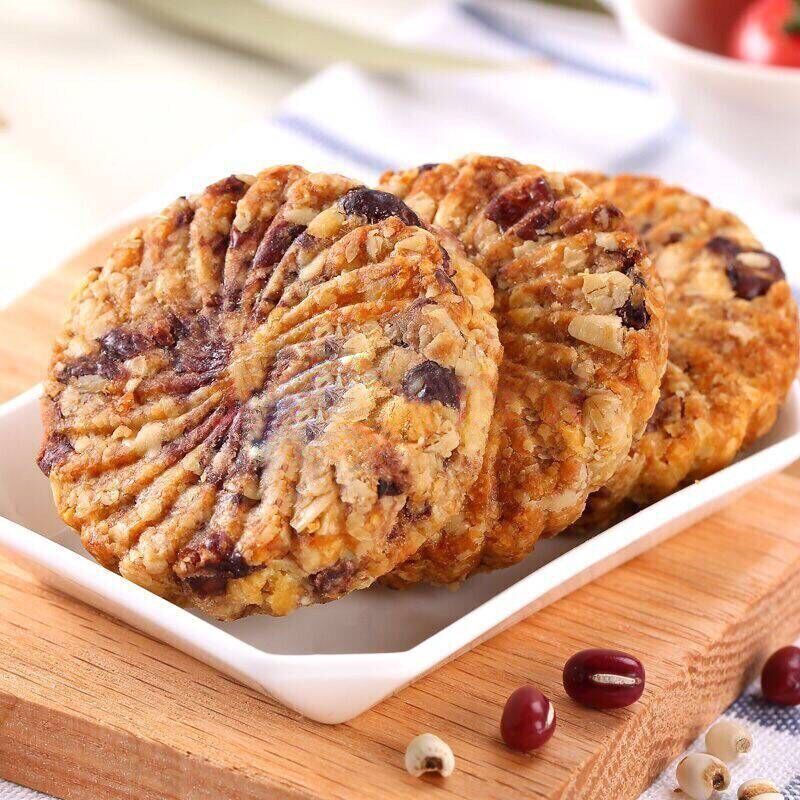 红豆全麦早餐代餐饱腹整箱燕麦饼干 西襄记压缩饼干