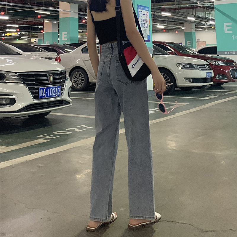 阔腿春秋宽松超高腰显瘦秋装牛仔裤 淘稚气牛仔裤