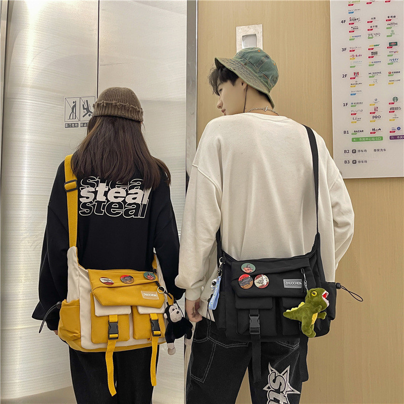 青少年斜挎包男孩初中学生书包帅气学习单肩背包补课作业包补习袋,淘宝优惠券,粉丝福利购,淘宝优惠卷