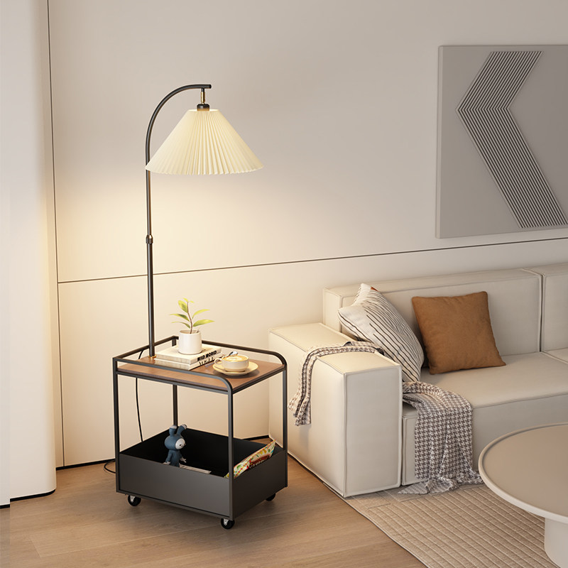中古风小推车茶几落地灯法式床头柜创意小型超窄替代铁艺置物架灯,淘宝优惠券,粉丝福利购,淘宝优惠卷