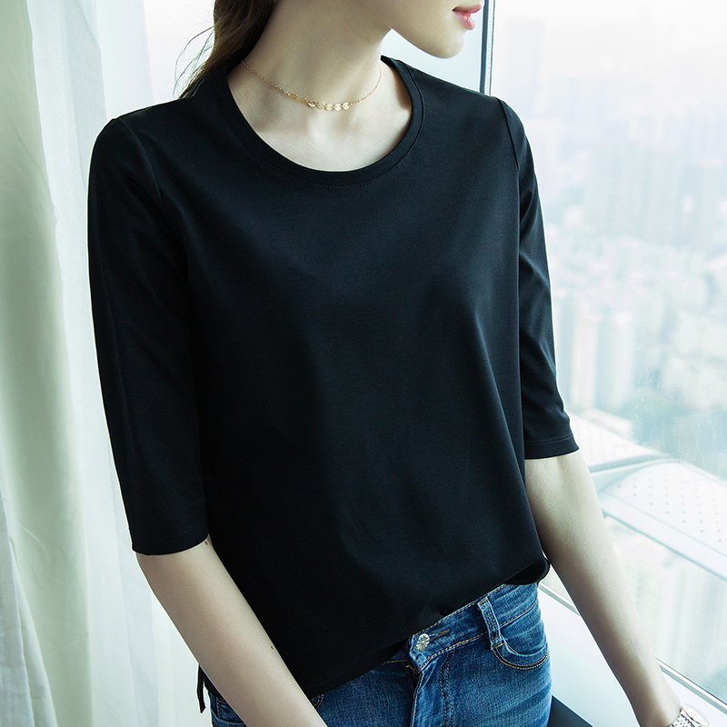 白色中袖2020秋装新款韩版大码t恤 星品秀T恤