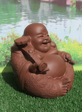 宜兴紫砂佛像如意保平安佛珠