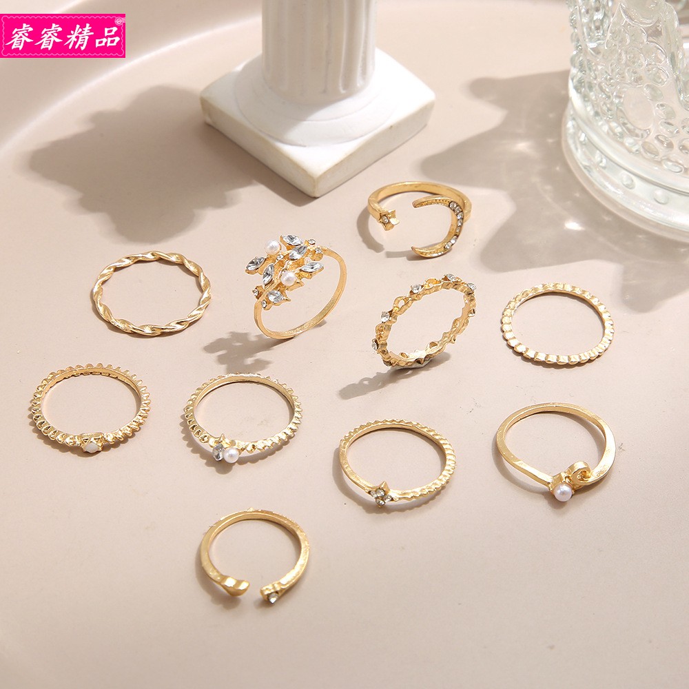 girl Knuckle ring sets rings women戒指мода кольцо - 图2