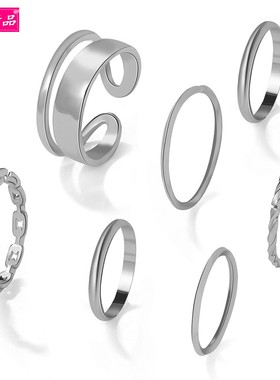 树脂亚克力镶钻戒指套装