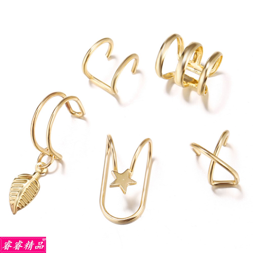 Creative punk rock Chain Ear clip non-pierced earrings耳夹-图2