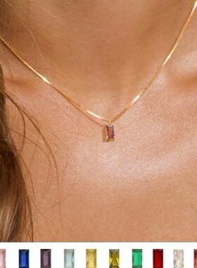 golden Girl Colorful Diamond pendant necklace stone maiden