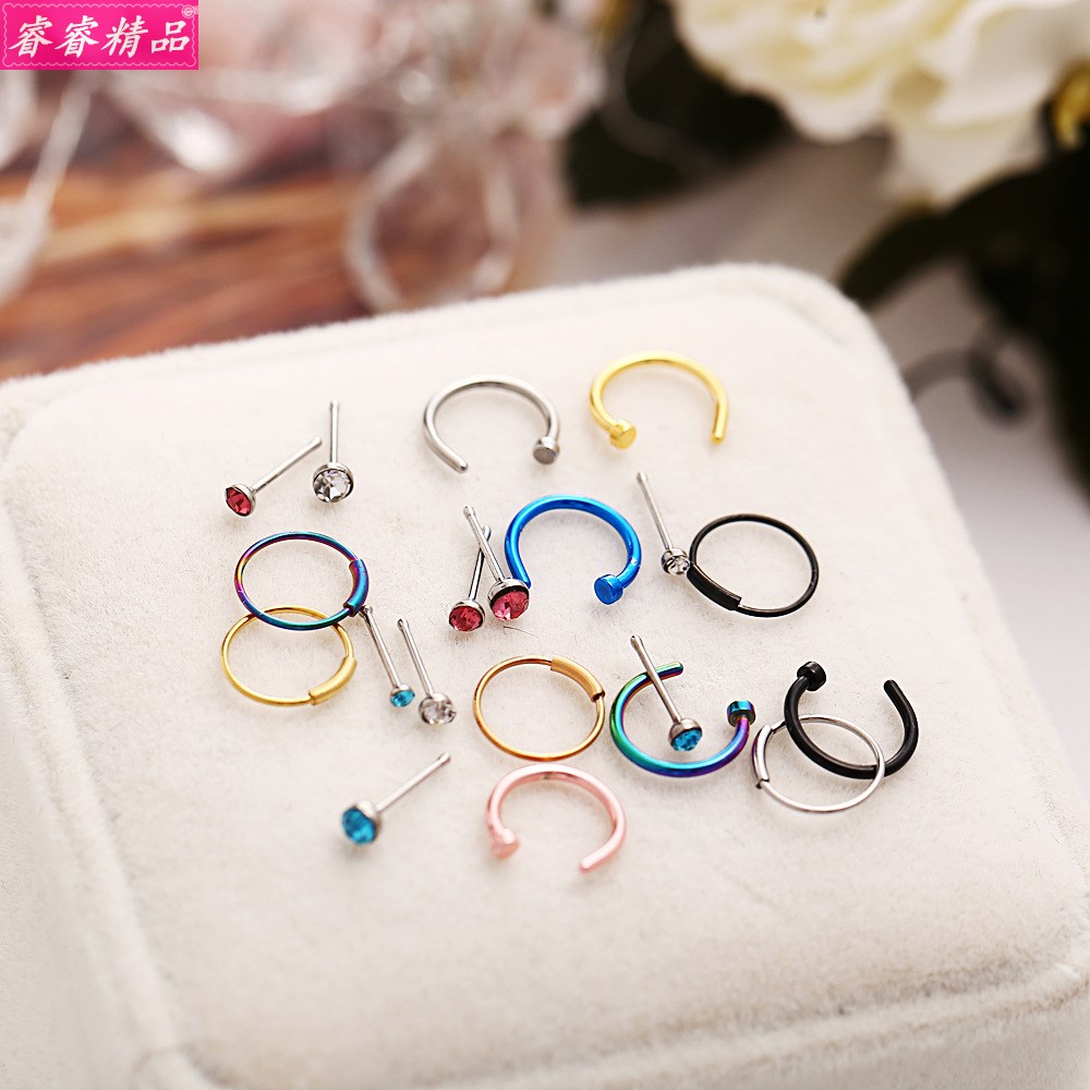 nose nail C-shaped nose ring Puncture nose stud accessories - 图2