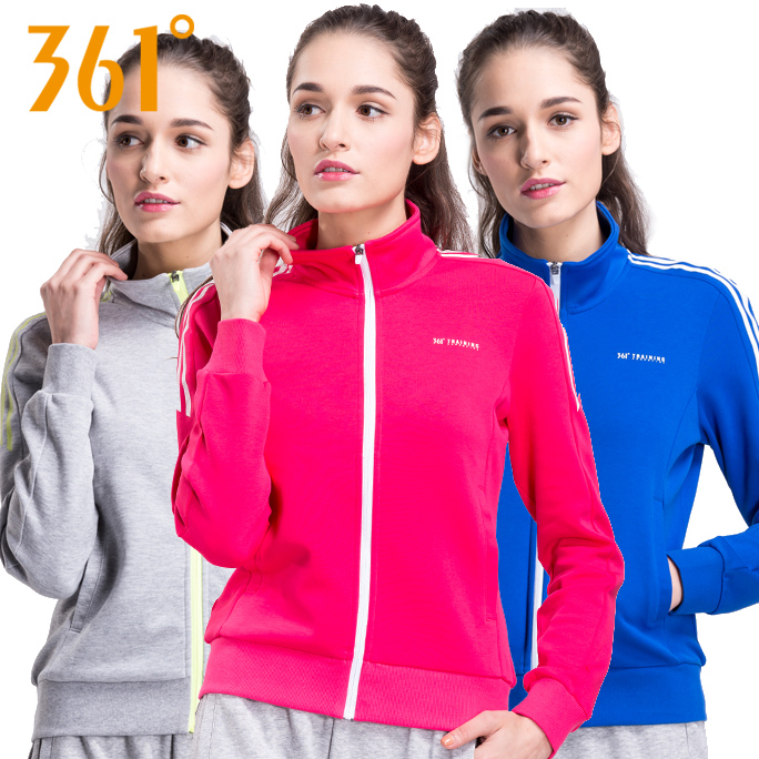 361 degree women's sports sweater Spring new 361 casual cardigan jacket women's sports jacket set y