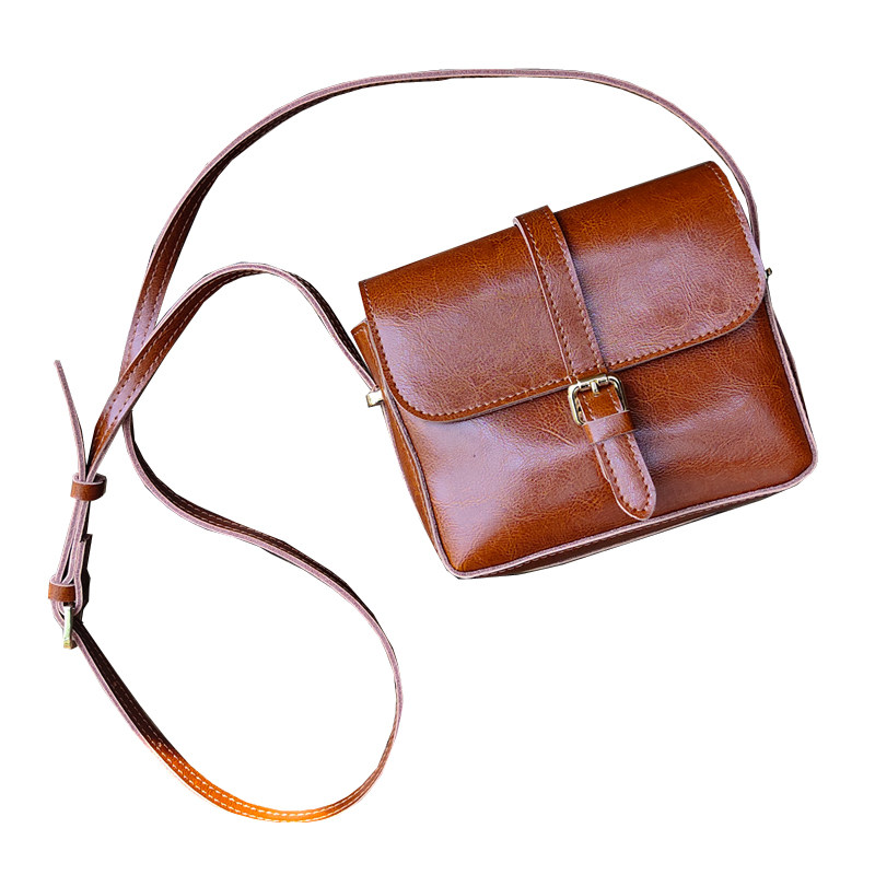 森系真皮油蜡牛皮小方包原创复古日系女士单肩包软皮手机斜挎女包,淘宝优惠券,粉丝福利购,淘宝优惠卷