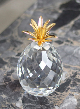 现代轻奢艺术透明水晶水果菠萝