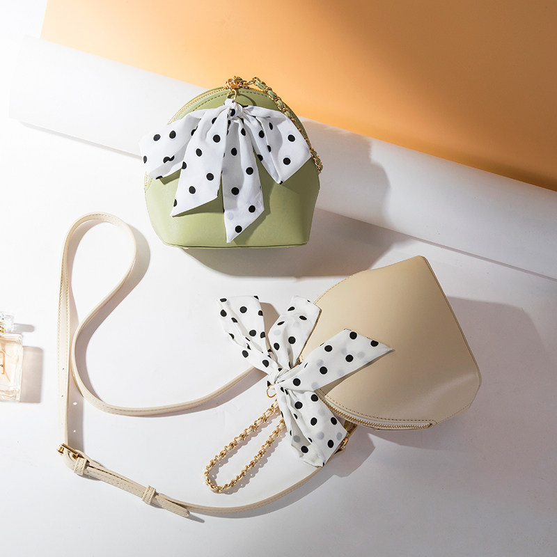 高级感洋气丝巾小贝壳包链条夏女包 flangelicka箱包女士包袋