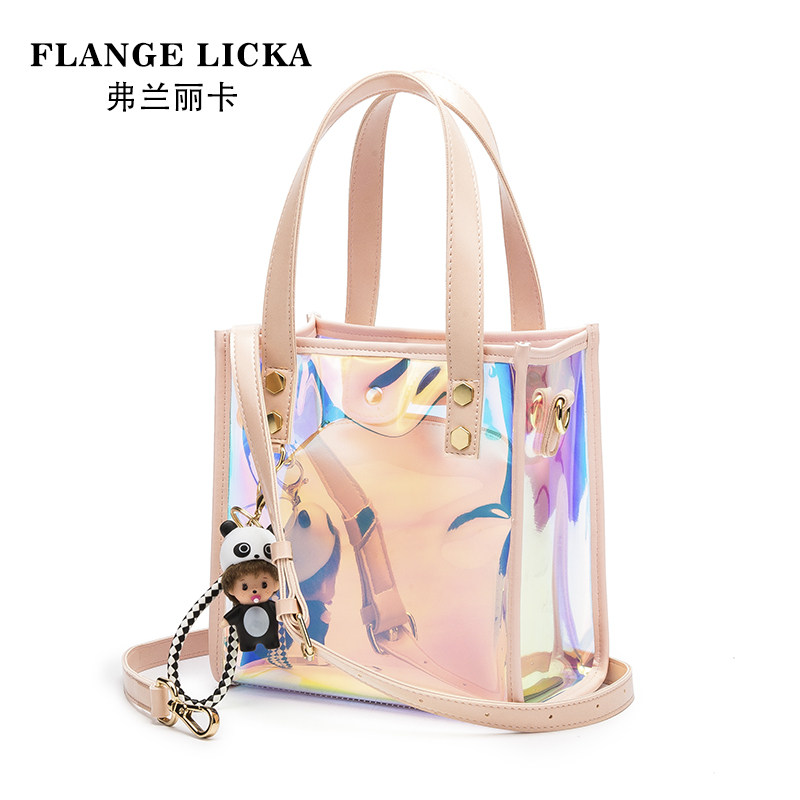 2020春夏新款潮透明斜挎小ck果冻包 flangelicka箱包女士包袋