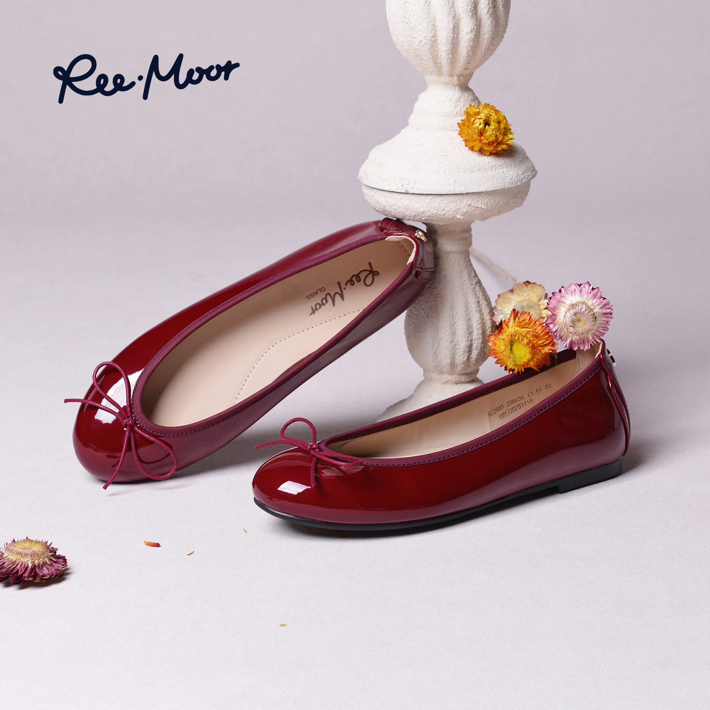 REEMOOR2026新款芭蕾羊皮女鞋蝴蝶结浅口平底单鞋女软底豆豆鞋,淘宝优惠券,粉丝福利购,淘宝优惠卷