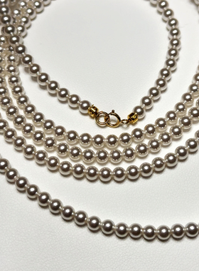 4mm施华洛世奇珍珠多戴叠戴项链长链