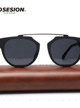 posesion圆形墨镜偏光男开车大脸