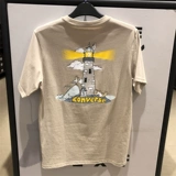 Converse, летние конверсы, дышащая повседневная футболка с коротким рукавом с круглым воротником