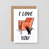 Британская обертка поздравительная открытка пара благословения, юмористическая, милая творческая карта импорта кошек и собак Кари Яхта