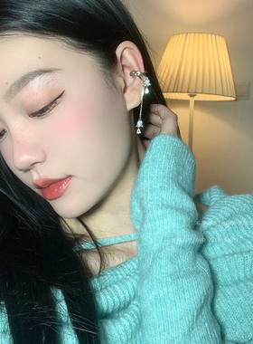 「年兽的铃铛」新年高级感百搭蝴蝶结圣诞水晶铃铛耳骨夹耳环耳夹