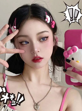 hello可爱炫彩少女心ins风发夹